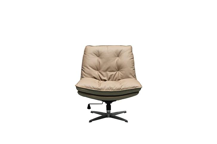 Klaussner Skyline Lenoro Swivel Chair in R34 Taupe