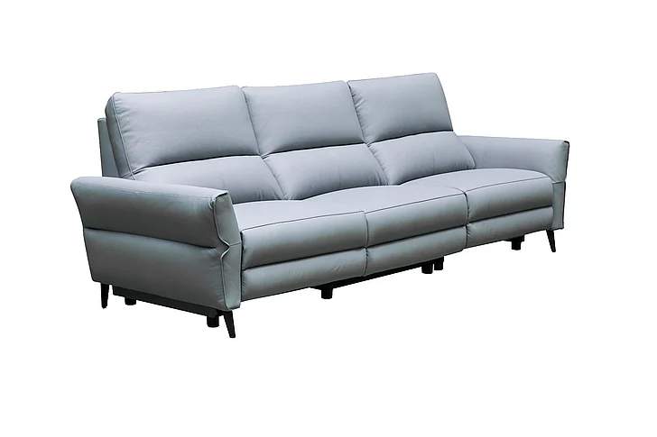 Klaussner Skyline Sh189 3 Seater Leather Power Reclining Sofa in Blue