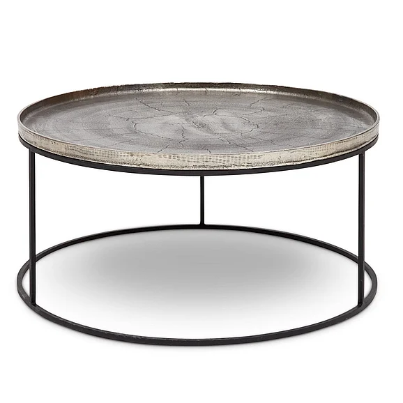 Urbia Elements Sana Coffee Table - Vintage Silver Top - Black Frame IJ-SANA-CT-VS CLOSEOUT