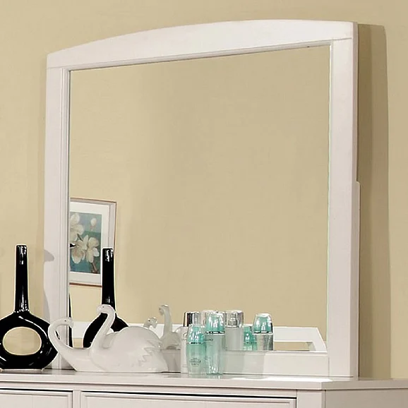 Furniture of America Omnus Mirror in White CM7905WH-M