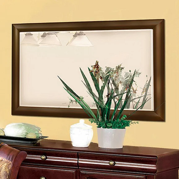 Furniture of America St. Nicholas I Mirror in Antique Cherry CM3224M