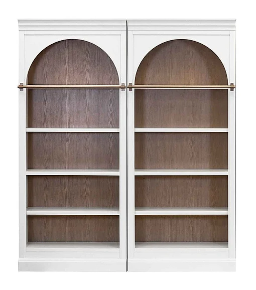 Martin Furniture Albany 2pc Tall Bookcase Bookcase Set in White