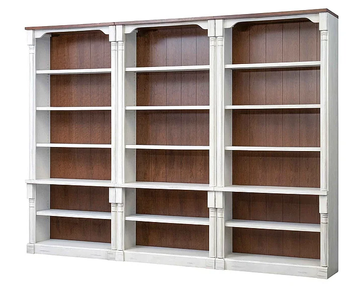 Martin Furniture Durham 3pc 94″ Tall Open Bookcase in White