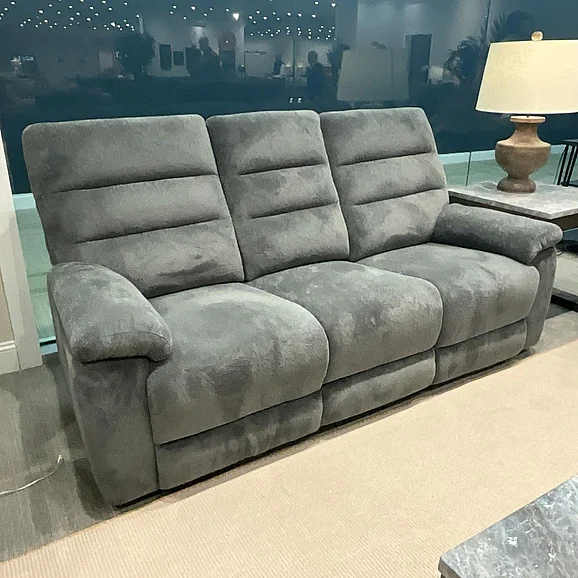 Steve Silver Cozy 3-Piece Manual Reclining Living Room Set in Gray