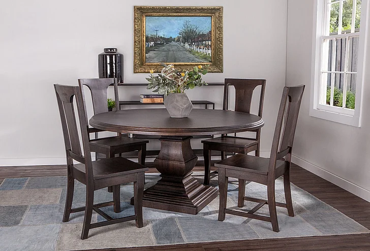 HTD Nimes 5pcs 72" Dining Room Set in Vintage Brown