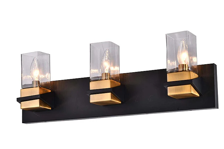 Vinci Lighting Vanity Lights in Aged Brass/Black VL9323-3AB/BK
