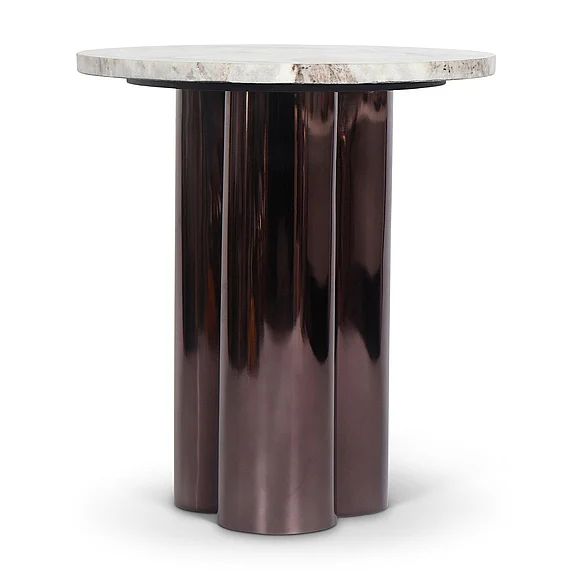 Urbia Marbelle Martie Side Table - Toronto Sand Marble Finish IMH-11902-01
