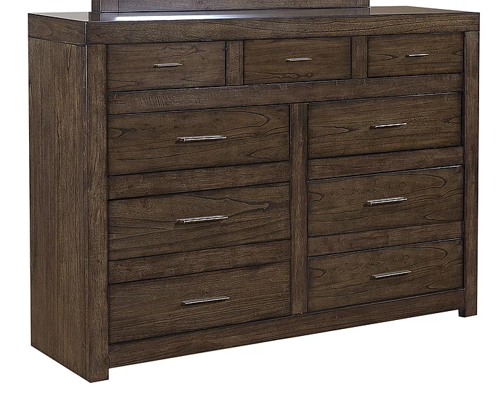 Aspenhome Modern Loft 9 Drawer Chesser in Brownstone IML-455-BRN