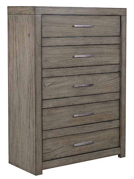 Aspenhome Modern Loft 5 Drawer Chest in Greystone IML-456-GRY