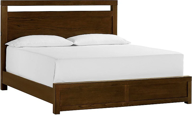 Aspenhome Modern Loft King Panel Bed in Brownstone