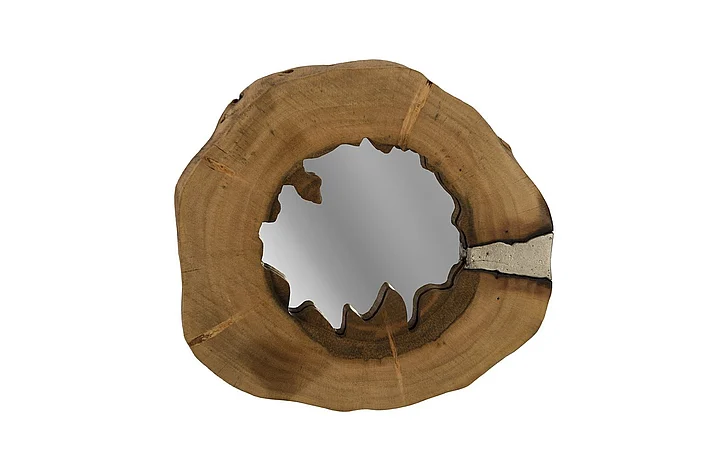 Phillips Collection Molten Poured Aluminum Mirror in Natural/Polish Aluminum IN85752