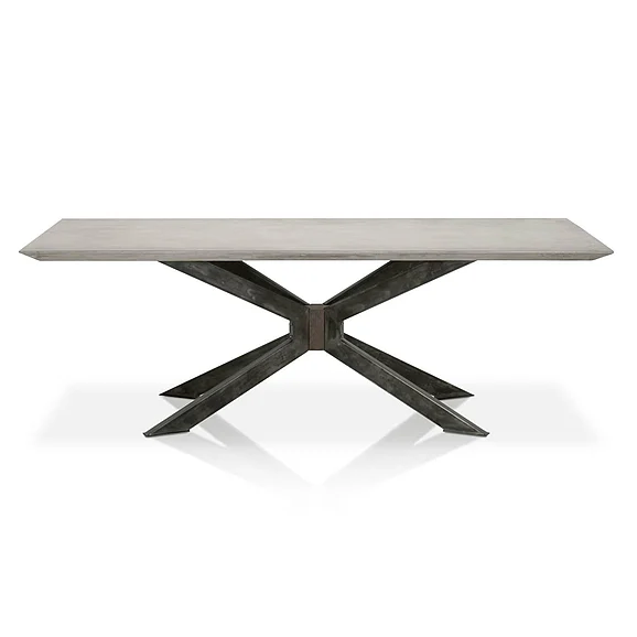 Essentials For Living District Industry Rectangle Dining Table in Ash Grey 4630.BLK/AGRY CLOSEOUT