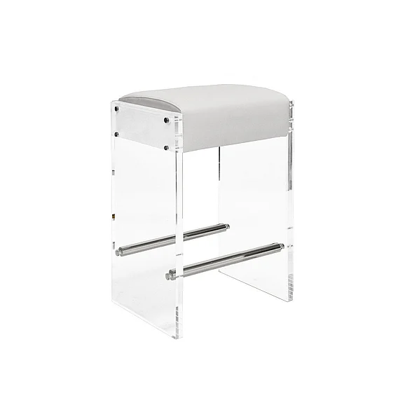 Worlds Away Indy Acrylic Panel Count. Stool INDY NWH CLOSEOUT