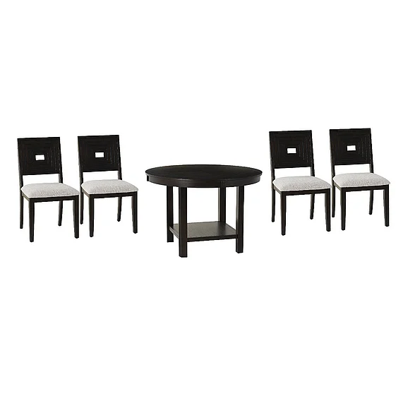 Powell Furniture Ingrid 5pc Dining Room Set in Espresso