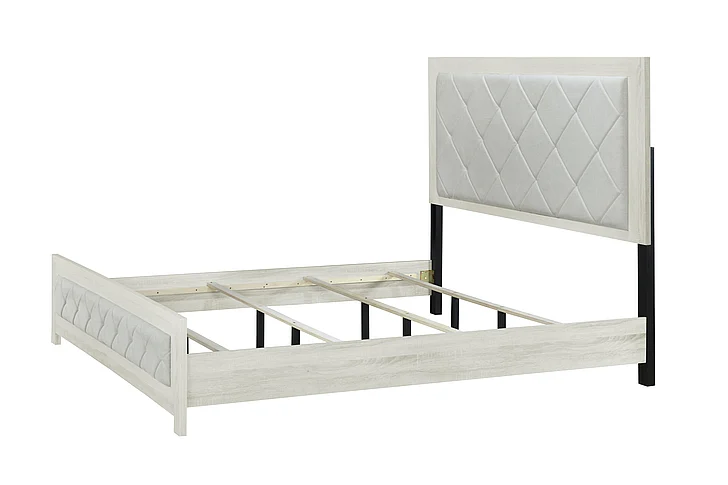 ACME Jehoram Queen Bed in Beige Linen & Beige BD04352Q