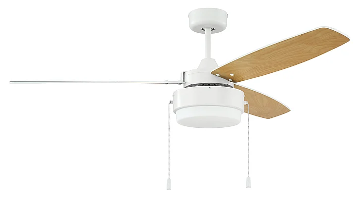 Craftmade 52" Intrepid in White w/ White/Ash Blades INT52W3