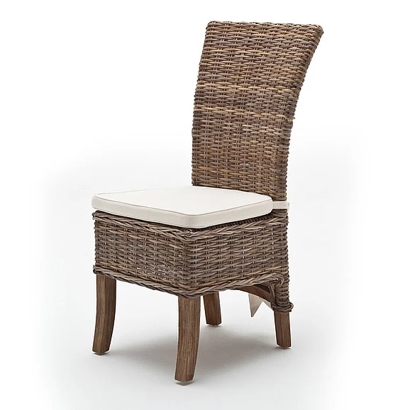 Nova Solo Wickerworks Salsa Dining Chair (Set of 2) in Natural Grey CR13