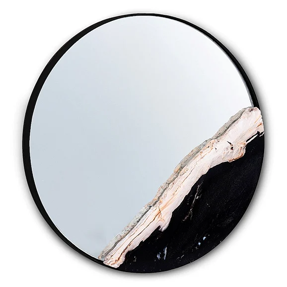Urbia Relique Darby Round Mirror - 15.75"Dia. - Raw Bronze Frame - Clear Glass IPJ-DARB-16DK01 CLOSEOUT