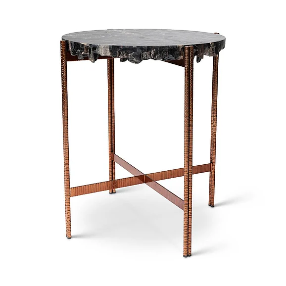 Urbia Relique Jenna - End Table - Natural Dark Top - Copper Base IPJ-JENNA-ET CLOSEOUT
