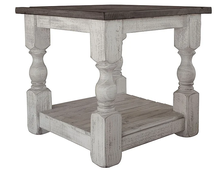 IFD Stone End Table in Antique and Weathered Gray IFD469END