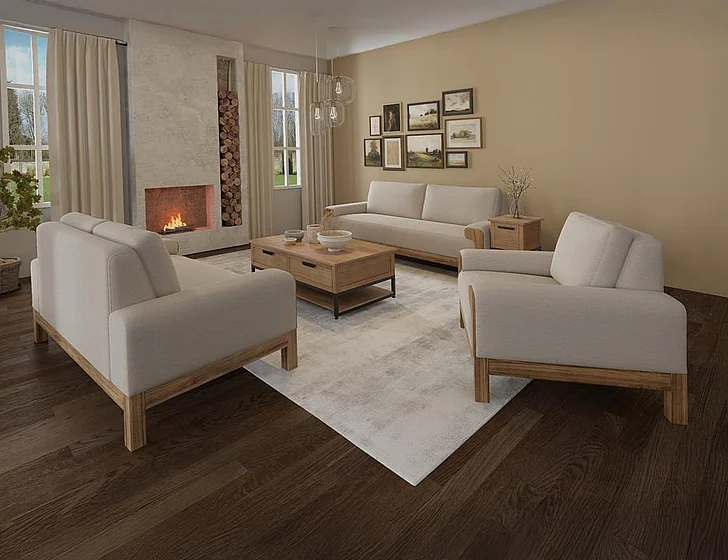 IFD Sedona 2pc Sofa Living Room Set in Beige IUP966-SOF-161