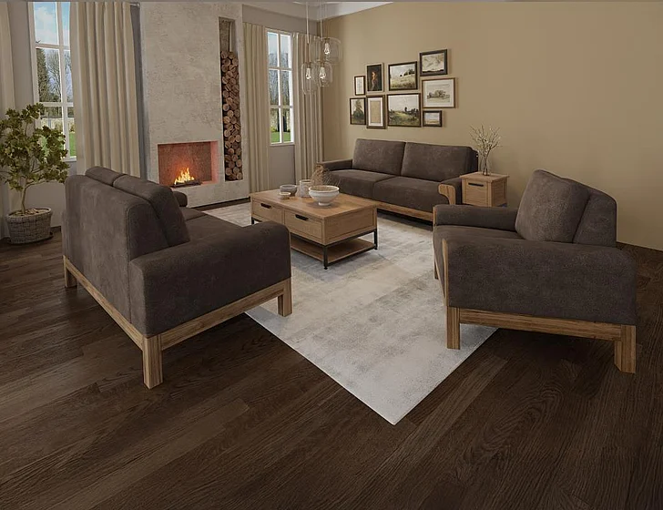 IFD Sedona 2pc Sofa Living Room Set in Brown IUP966-212