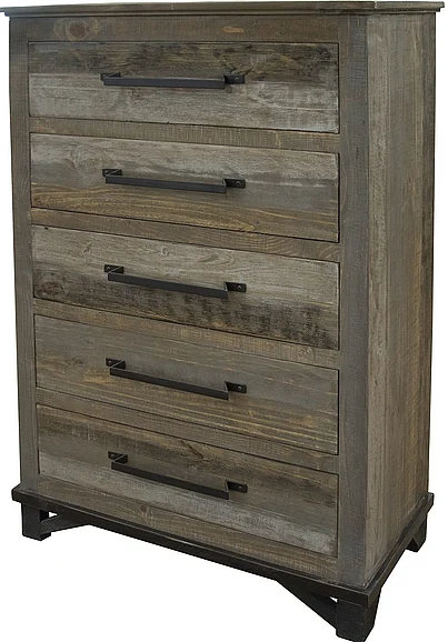 IFD Loft Brown 5 Drawer Chest in Brown IFD6441CHT