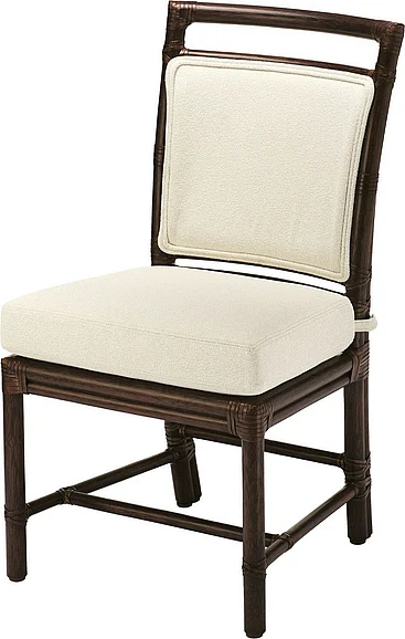 Baker McGuire Rattan Target Side Chair(Upholstered) MCM60B