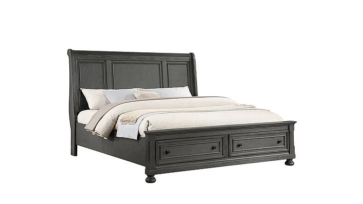 Galaxy Home Jackson King Bed in Gray 601955551014