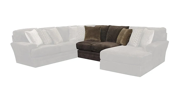 Jackson Mammoth Armless Loveseat in Smoke 437629