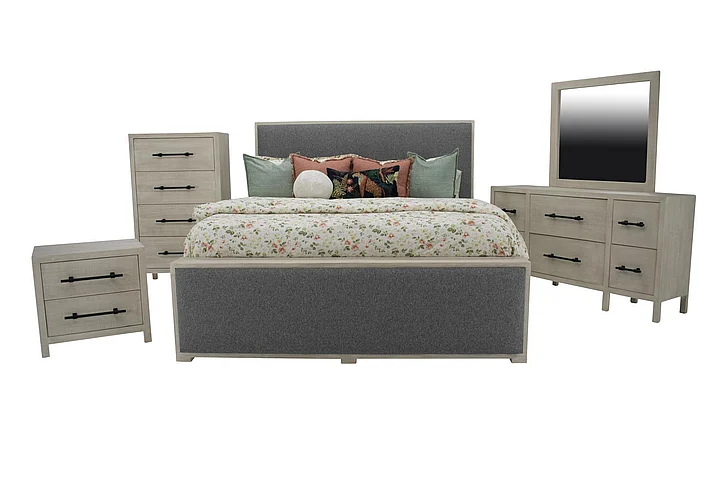 Split Nickel Jackson 2pc Panel Bedroom Set