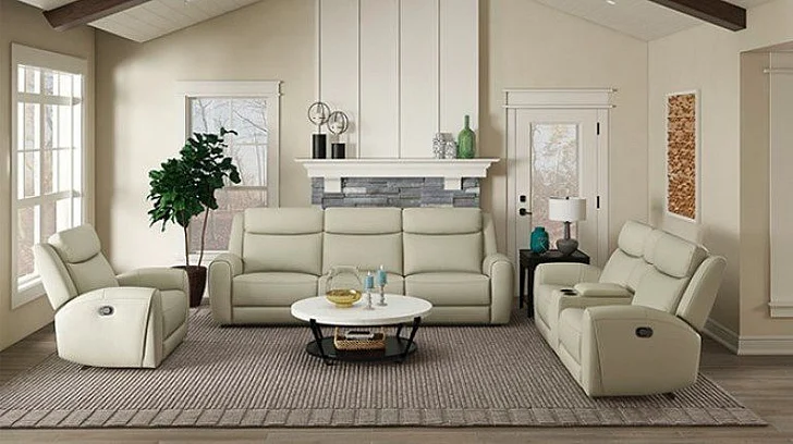 Furniture of America Jacobus 2pc Reclining Living Room Set in Beige