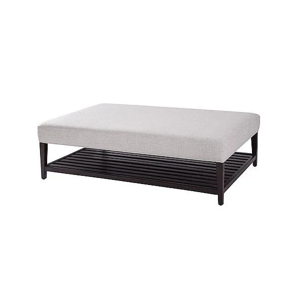 Spectra Home James Rect Cocktail Ottoman in Espresso Venetian Linen (F) OT046B-00