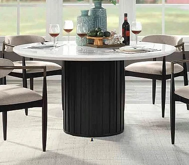ACME Jaramillo Round Dining Table in Black DN02141