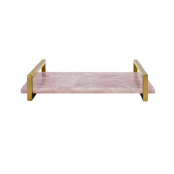 Worlds Away Jarvis Pink Quartz Tray JARVIS PKQ