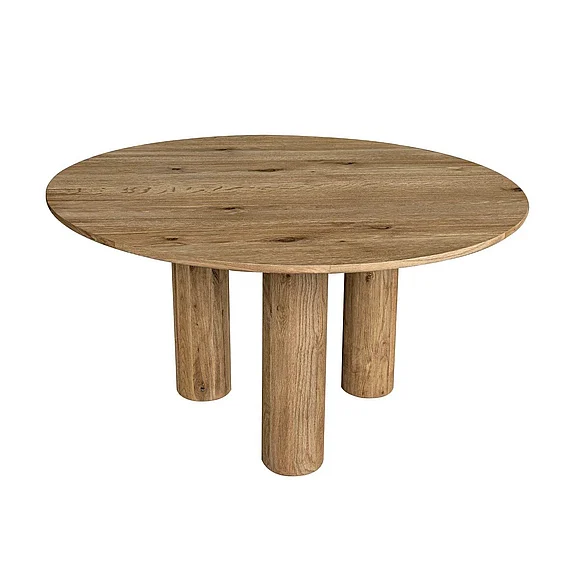 LH Home Jasper Round Dining Table in Brown JAS013