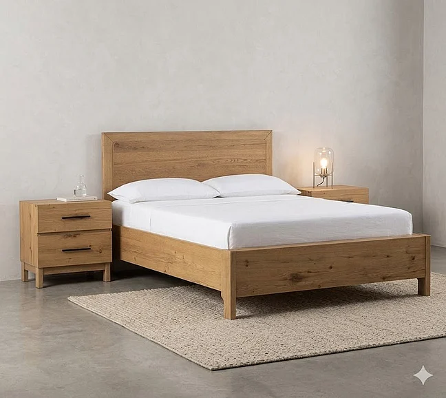 Magnussen Furniture Davenport 2pc Panel Bedroom Set in Rustic Caramel