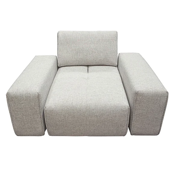 Diamond Sofa Jazz 3pc 1-Seater with Adjustable Backrest Modular Set in Light Brown Fabric