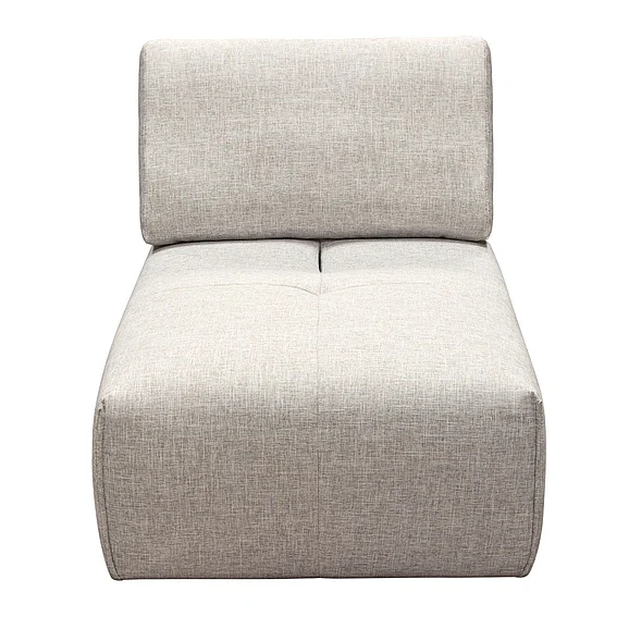 Diamond Sofa Jazz Armless Chair in Light Brown Fabric JAZZACLB