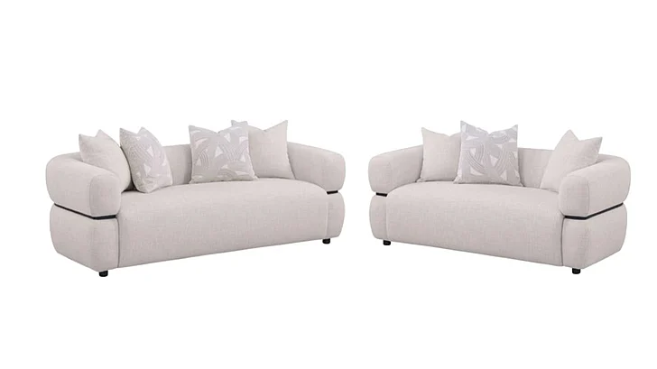 Coaster Jeanette 2pc Living Room Set in Beige