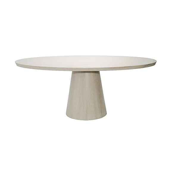 Worlds Away Jefferson Oval Cerused Oak Dining Table JEFFERSON CO