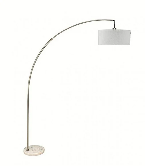 Furniture of America Jess Arch Lamp in Brushed Steel L76931SN