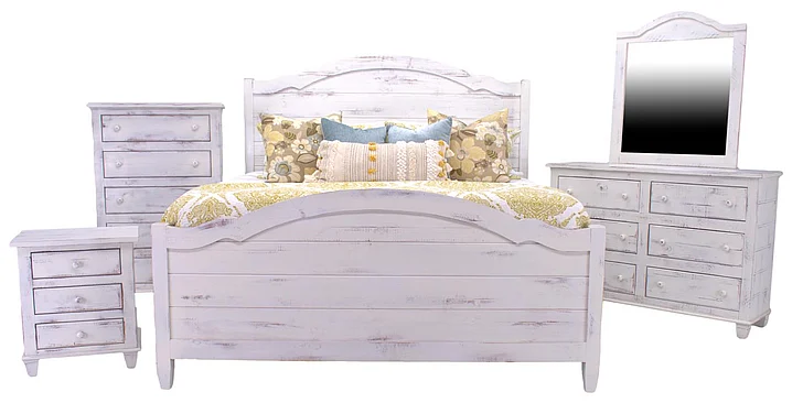 Split Nickel Joanna 2pc Panel Bedroom Set