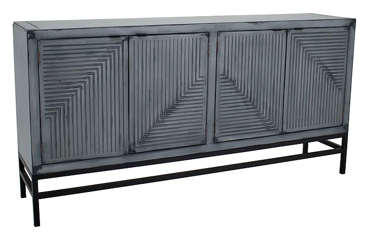 Split Nickel Joyce 4 Door Console Shadow Blue V-JOYCE-4DC | J5SB44