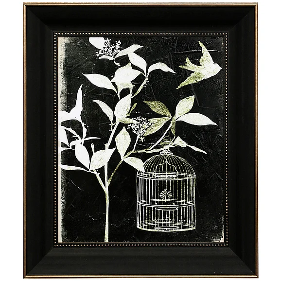 StyleCraft Branch & Bird I Jane Seymour Collection Framed Print with Heavy Clear Gloss T JSA1094