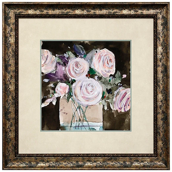 StyleCraft Rose Clippings II Jane Seymour Collection Framed Print Under Glass Made In JSA1107