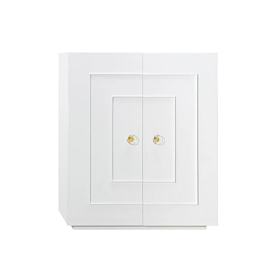 Worlds Away Judd Two Door Dorm Cabinet in White Lacquer JUDD WH