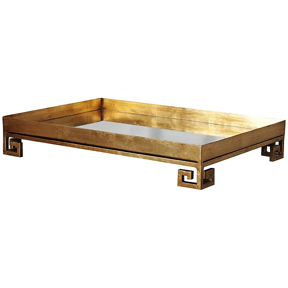 Worlds Away Julian Gold Leaf Iron Tray JULIAN G