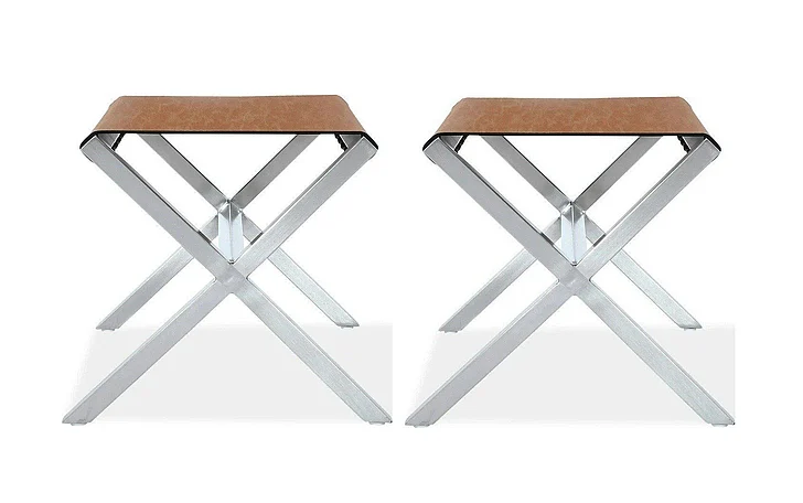 Modus Furniture One Bedroom Stool in Warm Cognac JVHH88B (Set of 2)