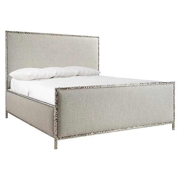Bernhardt Odette King Panel Bed in Nickel